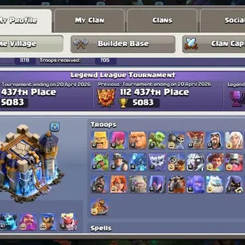 Clash of Clans High-End Global | TH 18-BH 10 | LVL 211|HH 12|AQ 93 ,MP 47  image 1