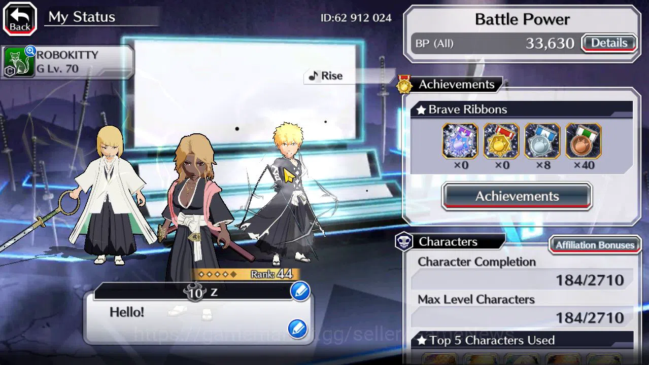 Bleach: Brave Souls Accounts [GLOBAL]6K Orbs+Fresh All Story|TYBW25(Rangiku,Ich image 2