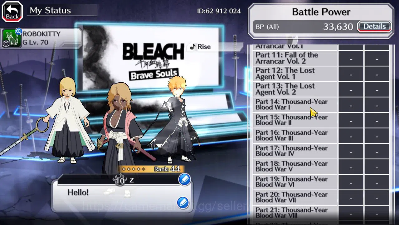 Bleach: Brave Souls Accounts [GLOBAL]6K Orbs+Fresh All Story|TYBW25(Rangiku,Ich image 5