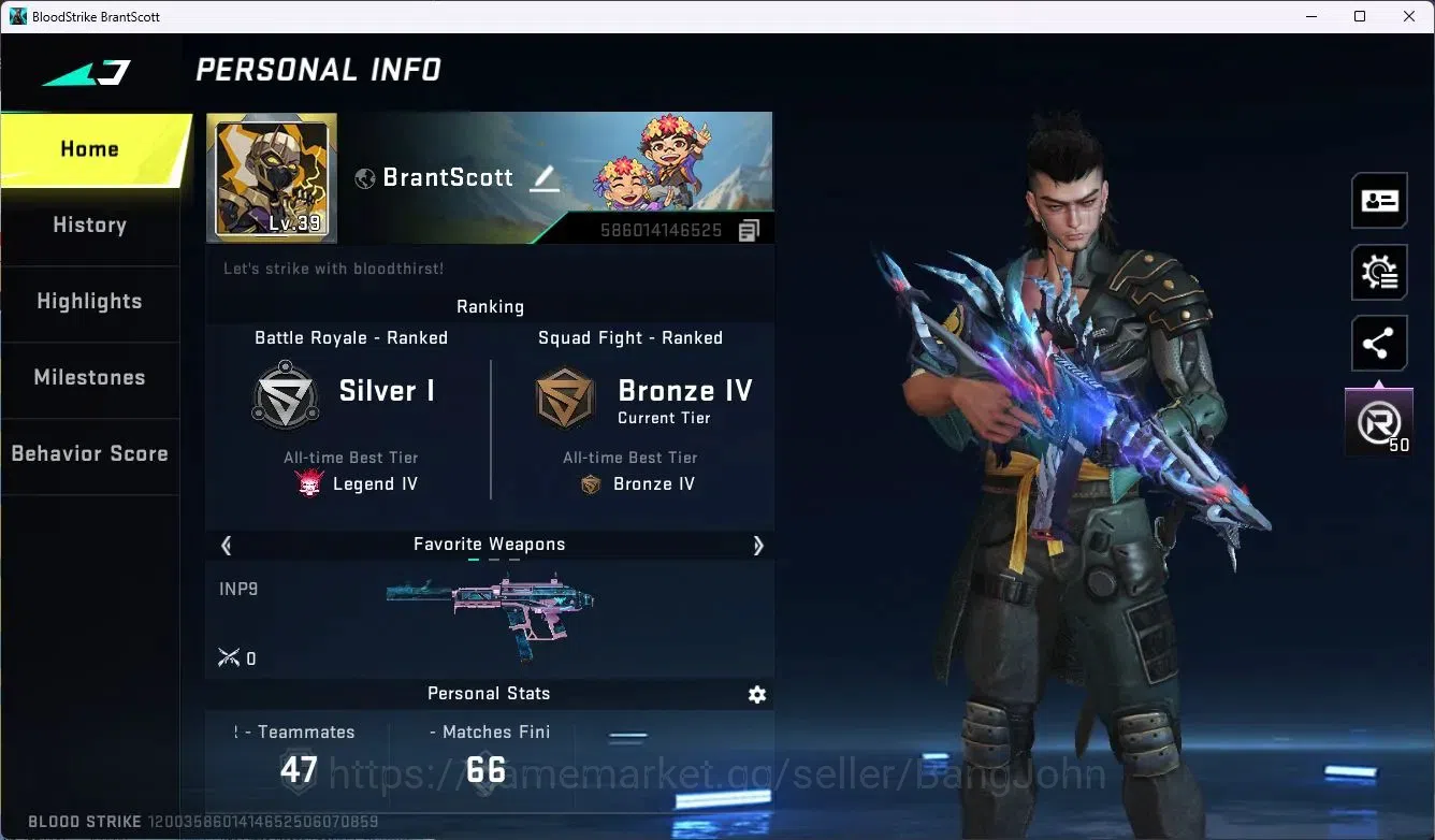 Blood Strike Accounts ASIA | 1 EVO: FAL-Evolved Draco | 1 ETERNAL: Kar98 image 1