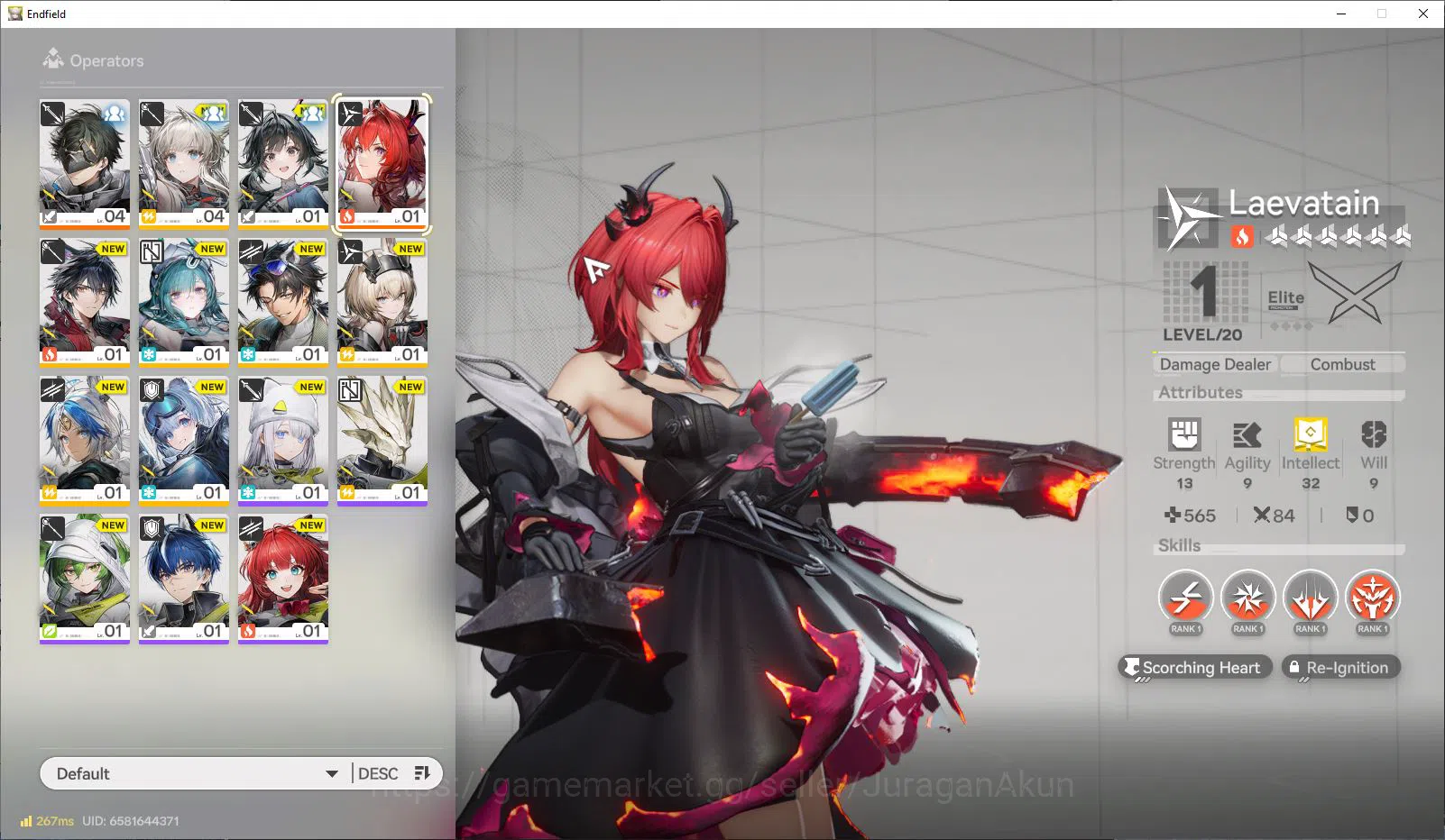 Arknights: Endfield Accounts NA/EU Lv 2 | Day1 Login | Meta SSR Solo laevatain+6SR Operators | Male Mc | GrypLink | Take