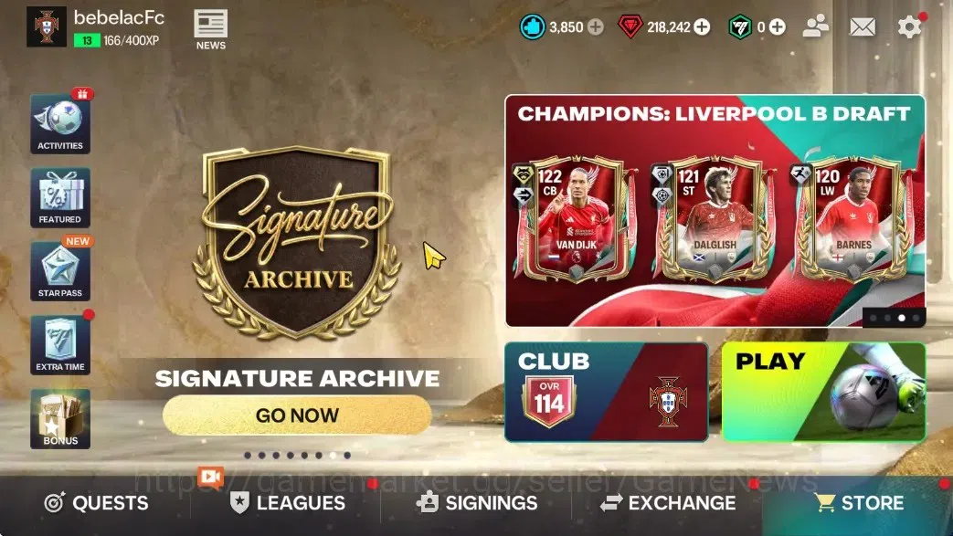 EA SPORTS FC Mobile Accounts Best Starter FCM With 218K Gems 4,5K RUP 3,8K Shard 16 Draft|National Team Portugal|HOL 1