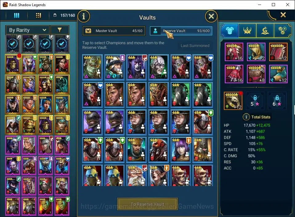 Raid: Shadow Legends Accounts Lv19 514K Power|1 Mythic(Lazarius)|19 Legend(Lord image 8