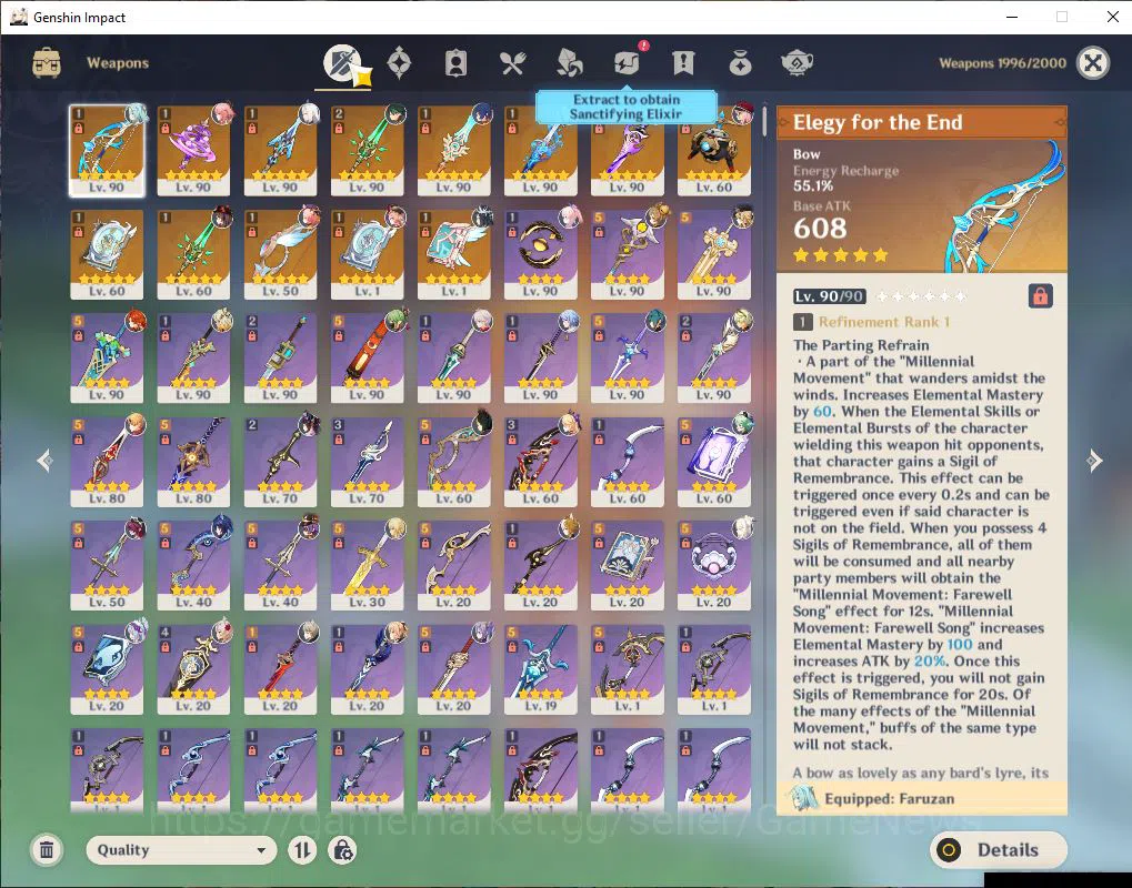 Genshin Impact Accounts ASIA|AR 58|13 Limit+13(*5WeP)|(Shenhe,YaeMiko,Xiao image 6