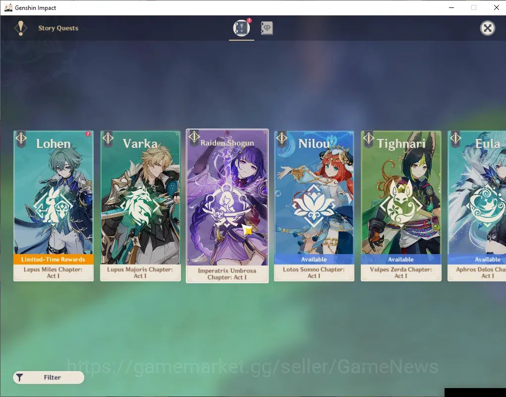 Genshin Impact Accounts ASIA|AR 53|3 Limited + 3 (*5 Weapon)|(Skirk,Escoff image 17