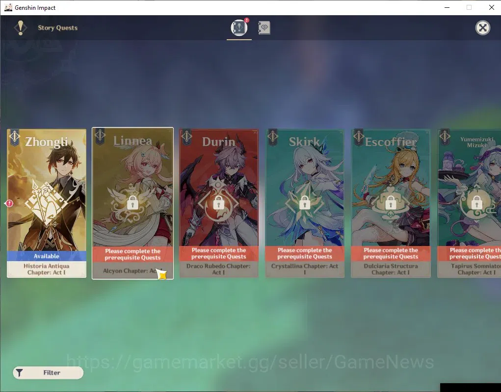 Genshin Impact Accounts ASIA|AR 53|3 Limited + 3 (*5 Weapon)|(Skirk,Escoff image 18