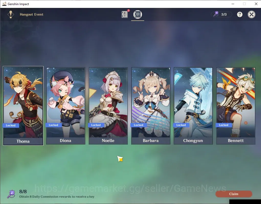 Genshin Impact Accounts ASIA|AR 53|3 Limited + 3 (*5 Weapon)|(Skirk,Escoff image 20