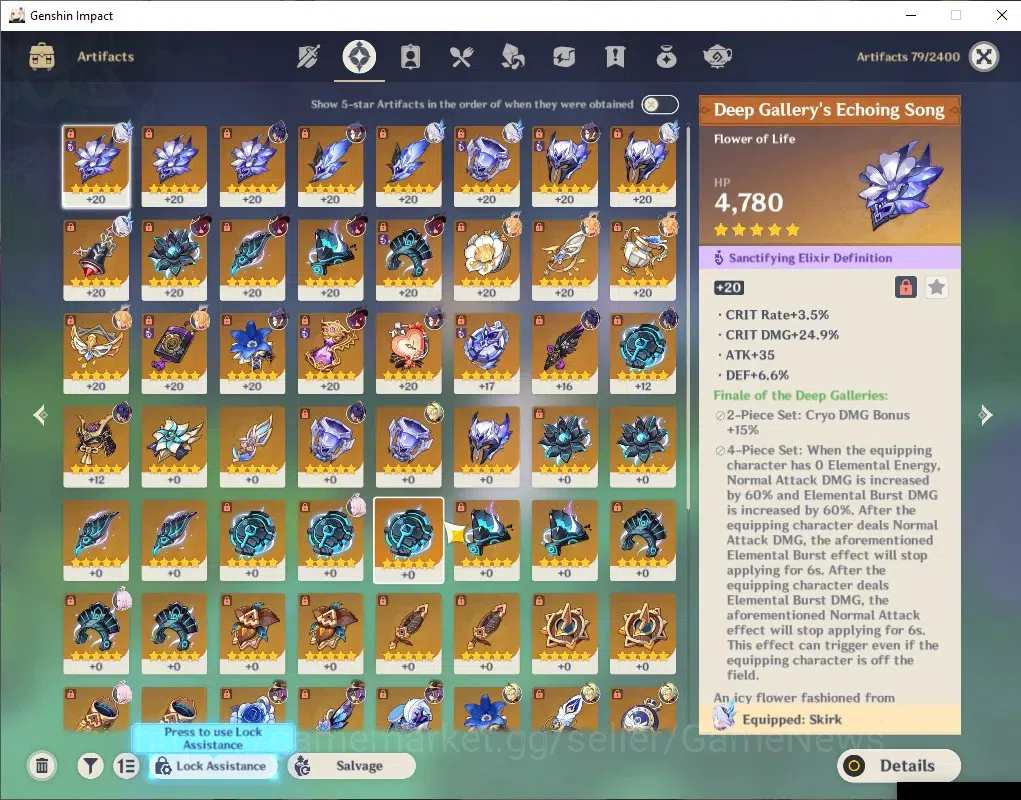Genshin Impact Accounts ASIA|AR 53|3 Limited + 3 (*5 Weapon)|(Skirk,Escoff image 6