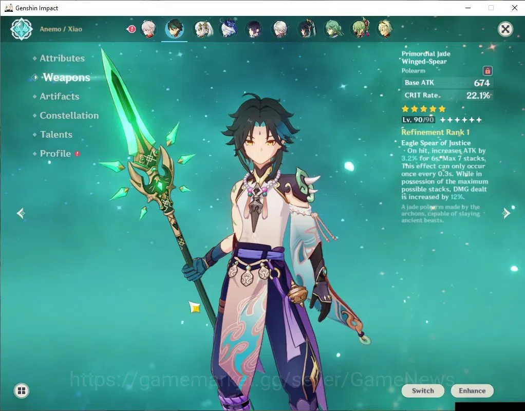 Genshin Impact Accounts Asia|AR59|Free HSR|Arlecchino PremTeam+ Xiao PremT image 7