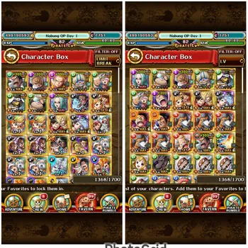 One Piece Treasure Cruise Accounts Mid‑range #OPTC222: 1751 GEM!! [Android] Level 82, Bounty 12M | Sugo Rare 143/355