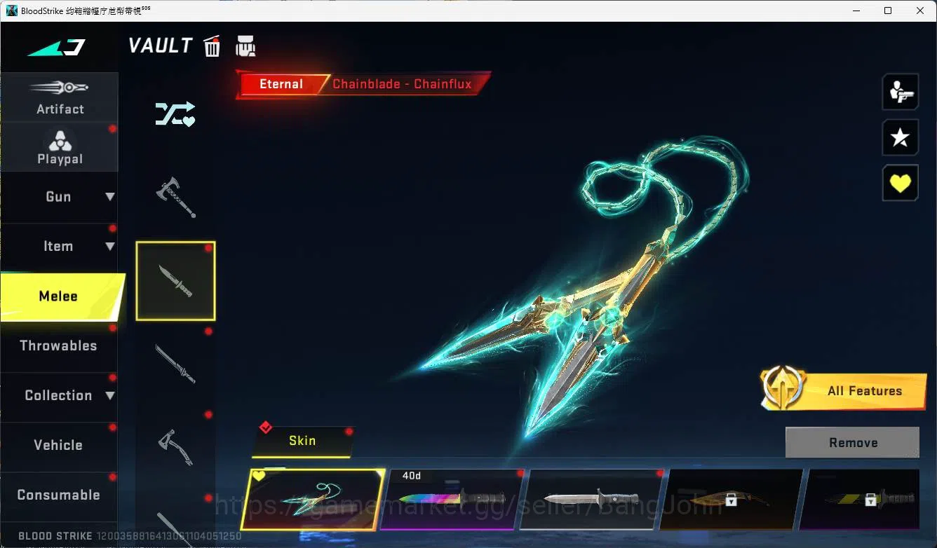 Blood Strike Accounts ASIA | EVO UMP45 | 2 Mele | 3 Eternal (Chainblade, image 9