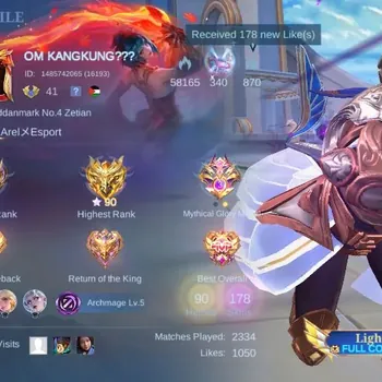 Mobile Legends: Bang Bang Accounts Collector H 90|S 178|HighGlory 90|KOF Aurora,Karina|Collector Natalia|2 Lbox|Full
