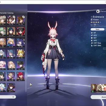Honkai Star Rail Accounts Others Asia|TL 54|7,3k Jade|6 Limited Evanescia,Rin Tohsaka,Huohuo,Sparkle,Archer,Blade|Male