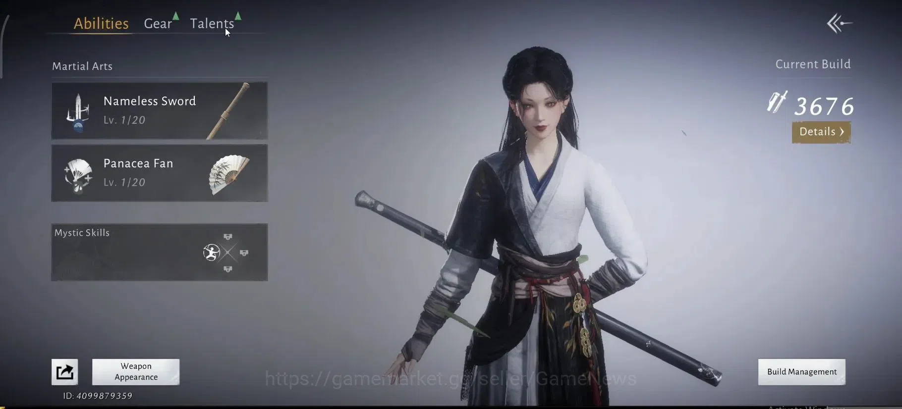 Where Winds Meet Accounts GLOBAL|Lv 5|GS 3676|1 Harmonic Core|Nameless Sword image 10
