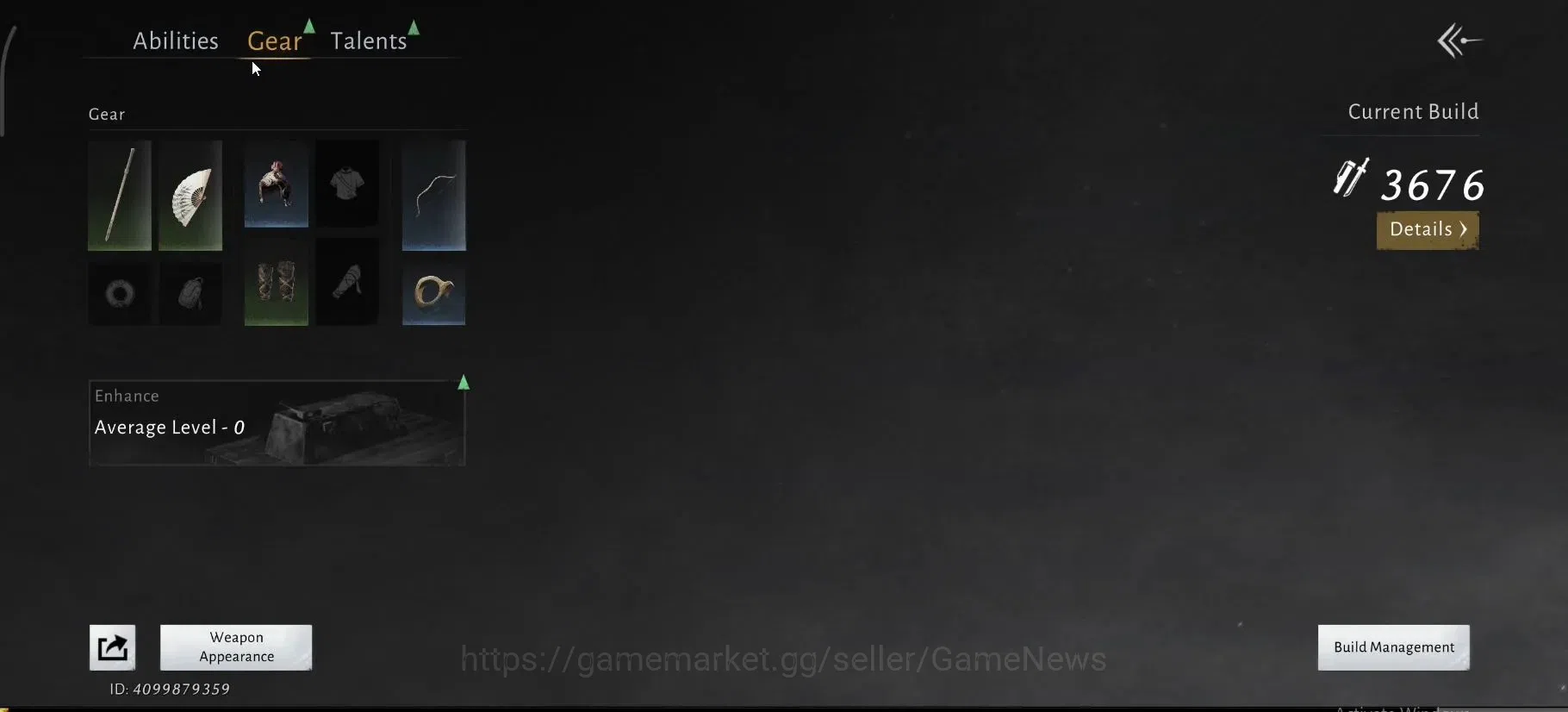 Where Winds Meet Accounts GLOBAL|Lv 5|GS 3676|1 Harmonic Core|Nameless Sword image 9