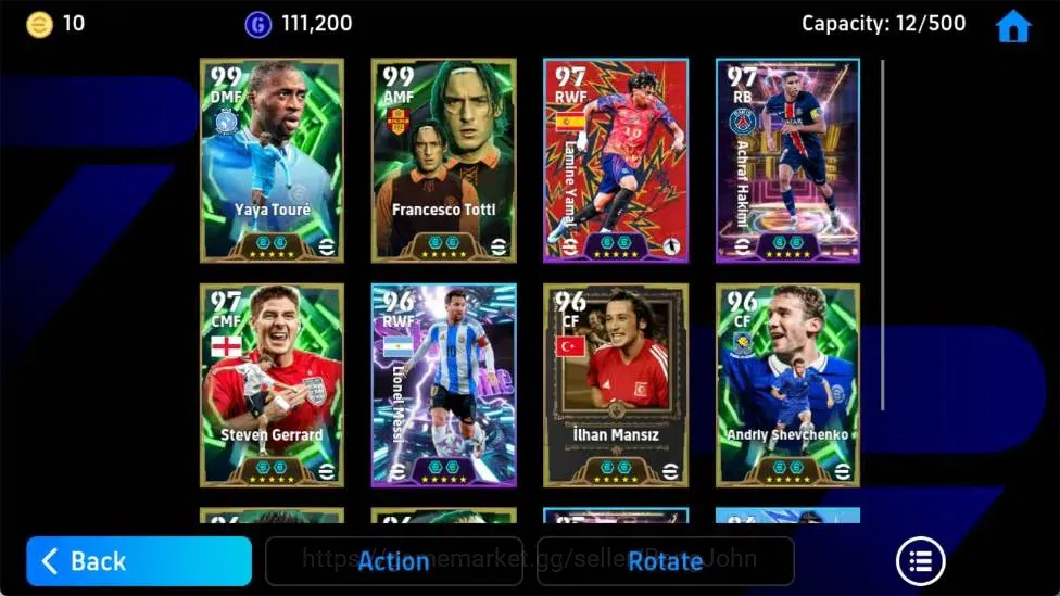 eFootball Accounts Android|PW 3143|Yaya Toure Epic,Francesco Totti Ep image 2