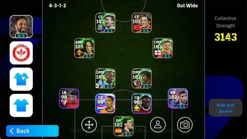 eFootball Accounts Android|PW 3143|Yaya Toure Epic,Francesco Totti Ep image 4