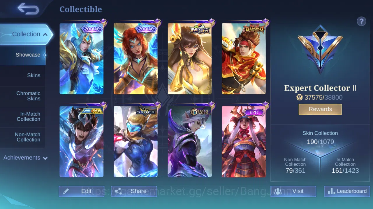 Mobile Legends: Bang Bang Accounts Hero 118 | Skin 190 | Glory | Zodiac Lancelot | Zo image 7