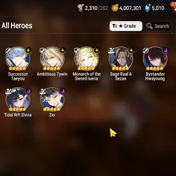 Epic Seven Accounts High-End GLOBAL UnVerif|New Era|8 ML(TidalR Elvira,Monarch ISeria,ZIO,Etc)+AUBE,Estele,Setsuka,Etc|AUTO
