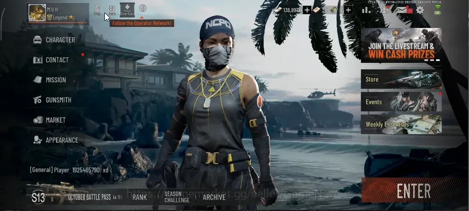Arena Breakout Accounts High Value Mobile|Lv 30|SV 165M|CV 136M|Sapper Shovel|MG H416, PR RPK 16|8 Set Outfit|Manny Skin|CN 1