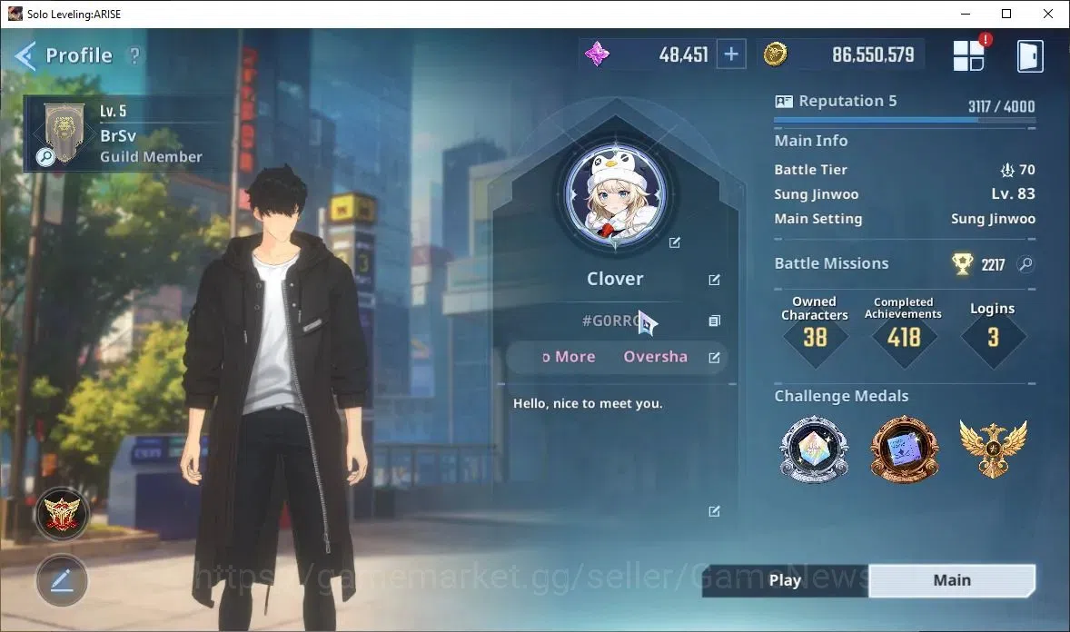 Solo Leveling: ARISE Accounts 2,5M Pwr|Light,Wind Team|48K Esse|25 11