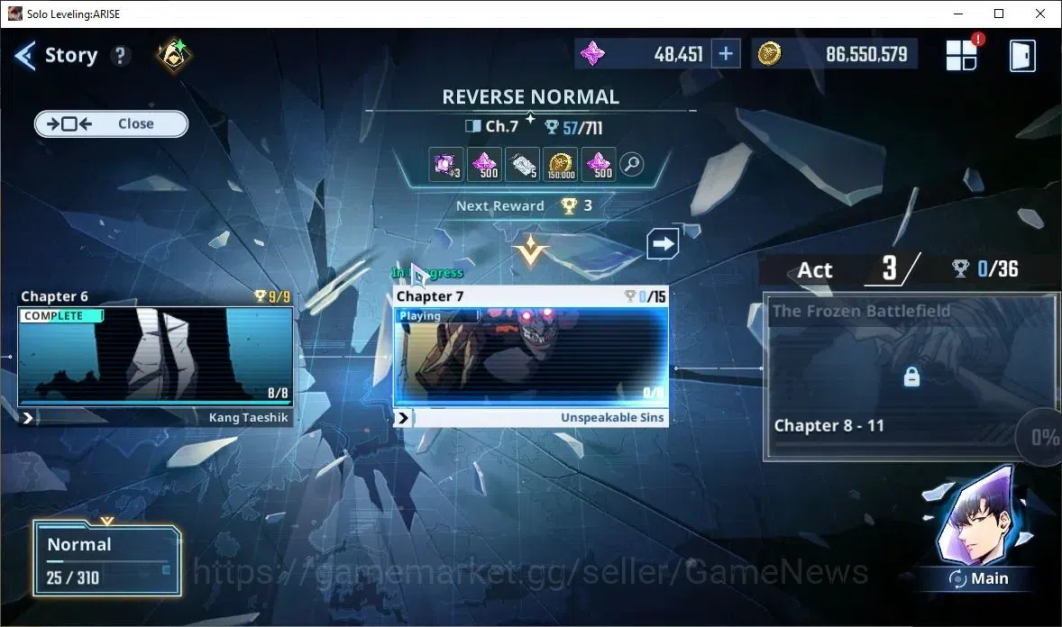 Solo Leveling: ARISE Accounts 2,5M Pwr|Light,Wind Team|48K Esse|25 20