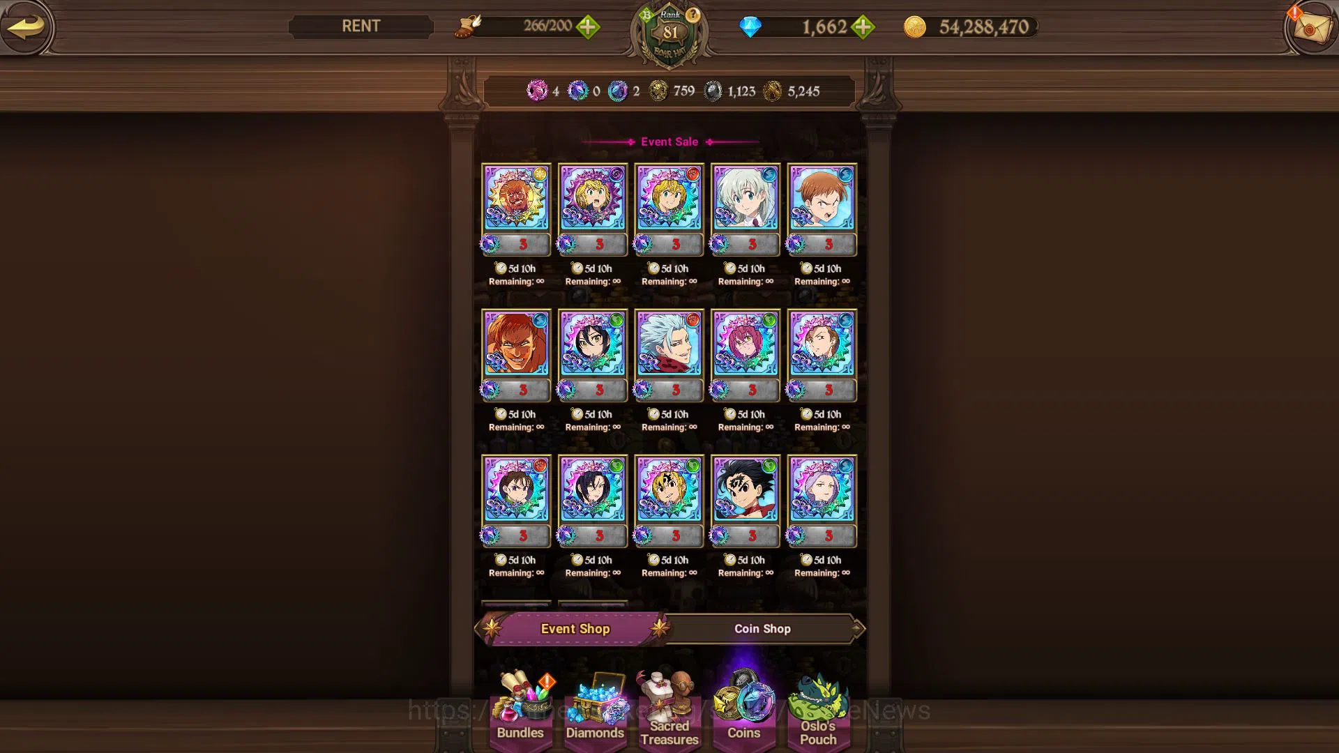 The Seven Deadly Sins: Grand Cross Accounts Global|5,2M CC|1662 DM|2 LR+8 UR+Collab FF,Blessin image 15