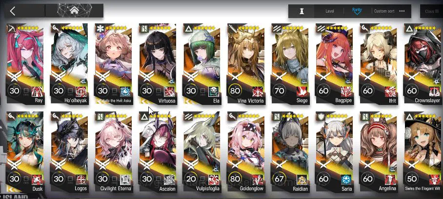 Arknights Accounts Lv 84|294 Operator+45 Skin|19K Orundum|11 Limited| image 6