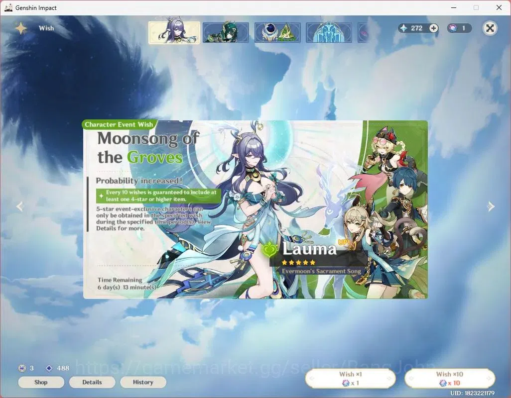 Genshin Impact Accounts ASIA|AR 43|Starter|1 Limited + 21Bintang 4 karakte image 4