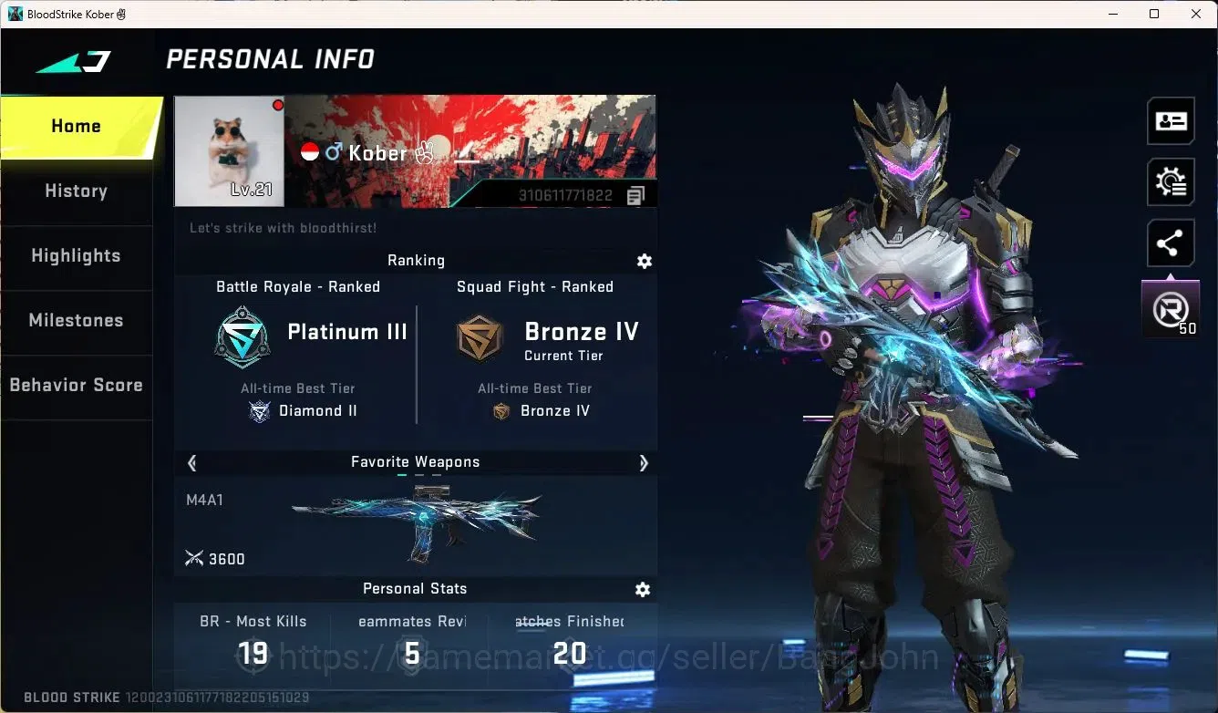 Blood Strike Accounts ASIA|ULTRA,M4A1,AUG,ZERO|5 SKIN LEGEN|MORE DETAIL  image 2