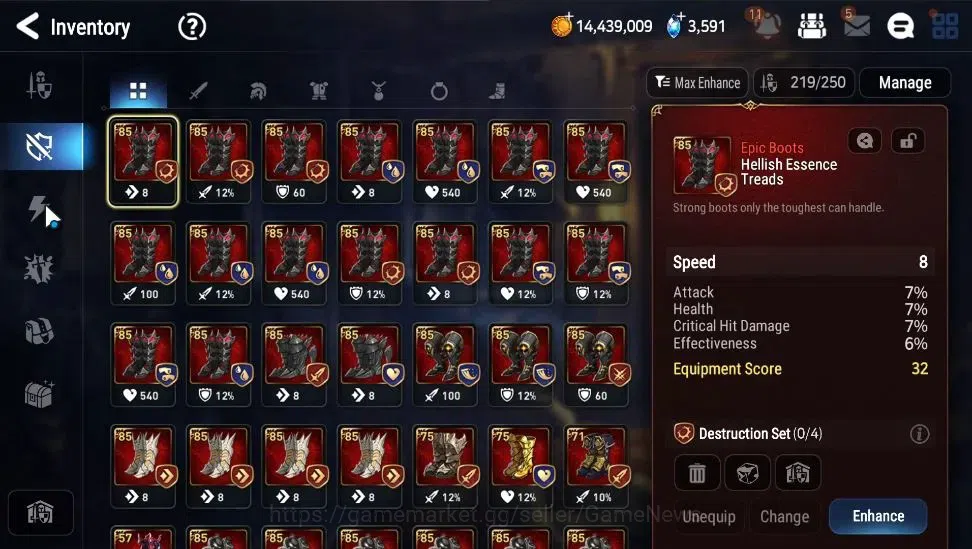 Epic Seven Accounts Starter GLOBAL Unverif|5 ML[BArunka,NM Luna,SP Politis,SE Celine,AVildred]+Zahhak,TA Coli,Ran|PoH 20