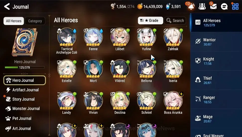 Epic Seven Accounts Starter GLOBAL Unverif|5 ML[BArunka,NM Luna,SP Politis,SE Celine,AVildred]+Zahhak,TA Coli,Ran|PoH 6