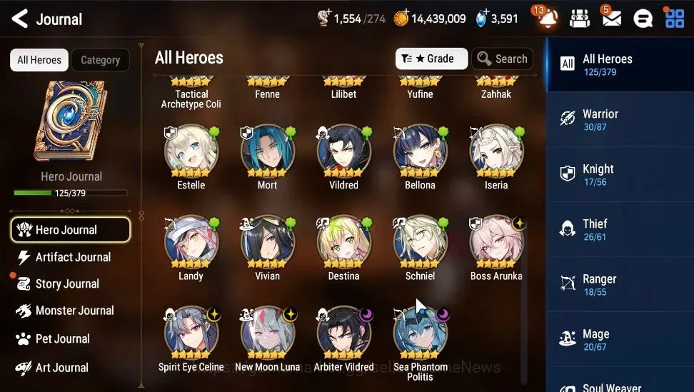 Epic Seven Accounts Starter GLOBAL Unverif|5 ML[BArunka,NM Luna,SP Politis,SE Celine,AVildred]+Zahhak,TA Coli,Ran|PoH 7