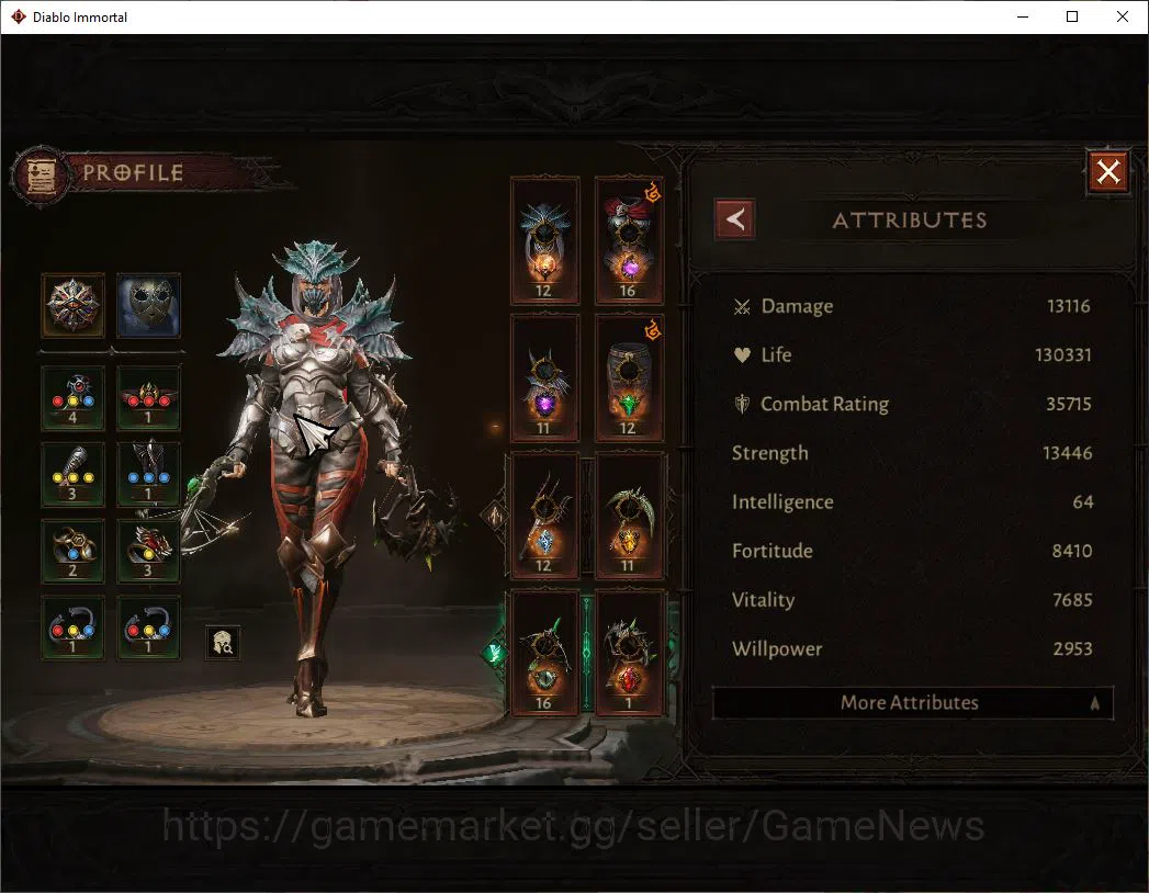 Diablo Immortal Accounts EU - Sescheron|Lv60(630)|Demon Hunter|35k CR|Reso image 3