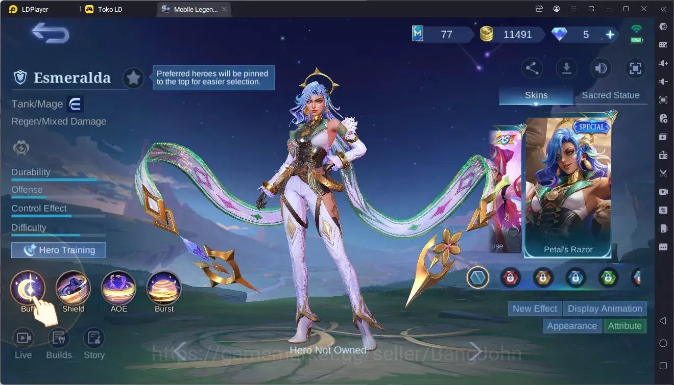 Mobile Legends: Bang Bang Accounts Global|Hero 51|Skin 65|Seasoned|KOF Karina|Meowkin image 19
