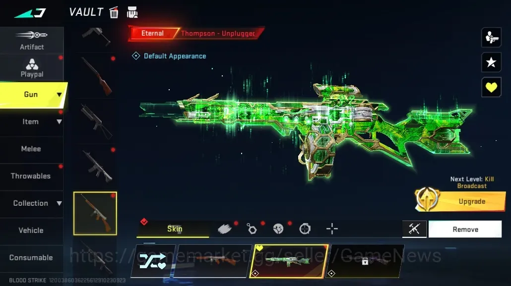 Blood Strike Accounts Others Asia|ETERNAL Thompson Unplugged|11 Ultra Vector Flame Fox,P90 Phantomrift,AR97 Bit Strike,FAL 1