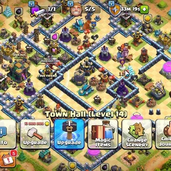 Clash of Clans High-End TH14-BH7|LV105|HH7|BK45,AQ50,GW20,MP21,RC14|BM 8|L image 1