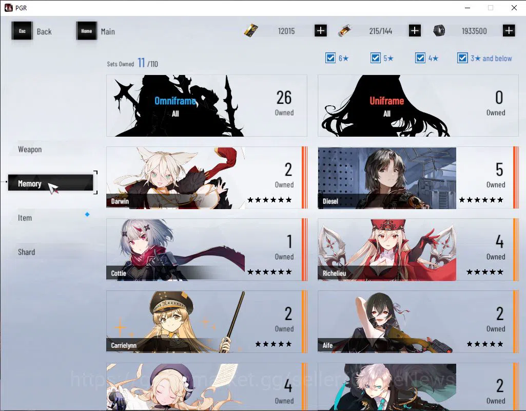 Punishing: Gray Raven Accounts EU | Lv 45 | Ready Gacha | 12K BC+2,6K YC+8,5K Blu image 4