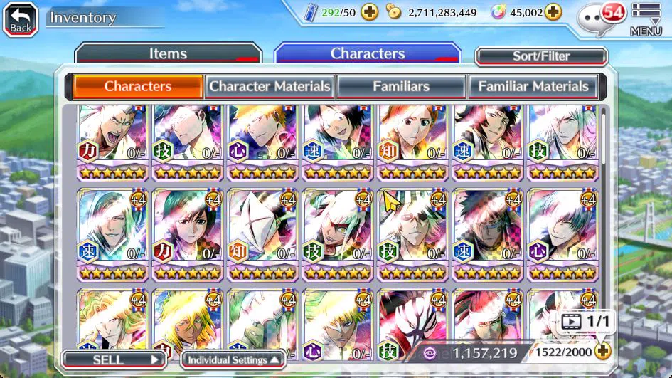 Bleach: Brave Souls Accounts Mid-Tier [GLOBAL]45K Orb|Rukia 10th Anniv,TYBW26(Uryu,Ichigo),Byakuya 9