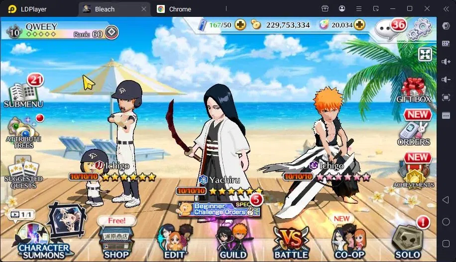 Bleach: Brave Souls Accounts Starter GLOBAL |20K ORB+freshStory|Ichigo DreamTeam,YachiruTYBW23,Rangiku 1