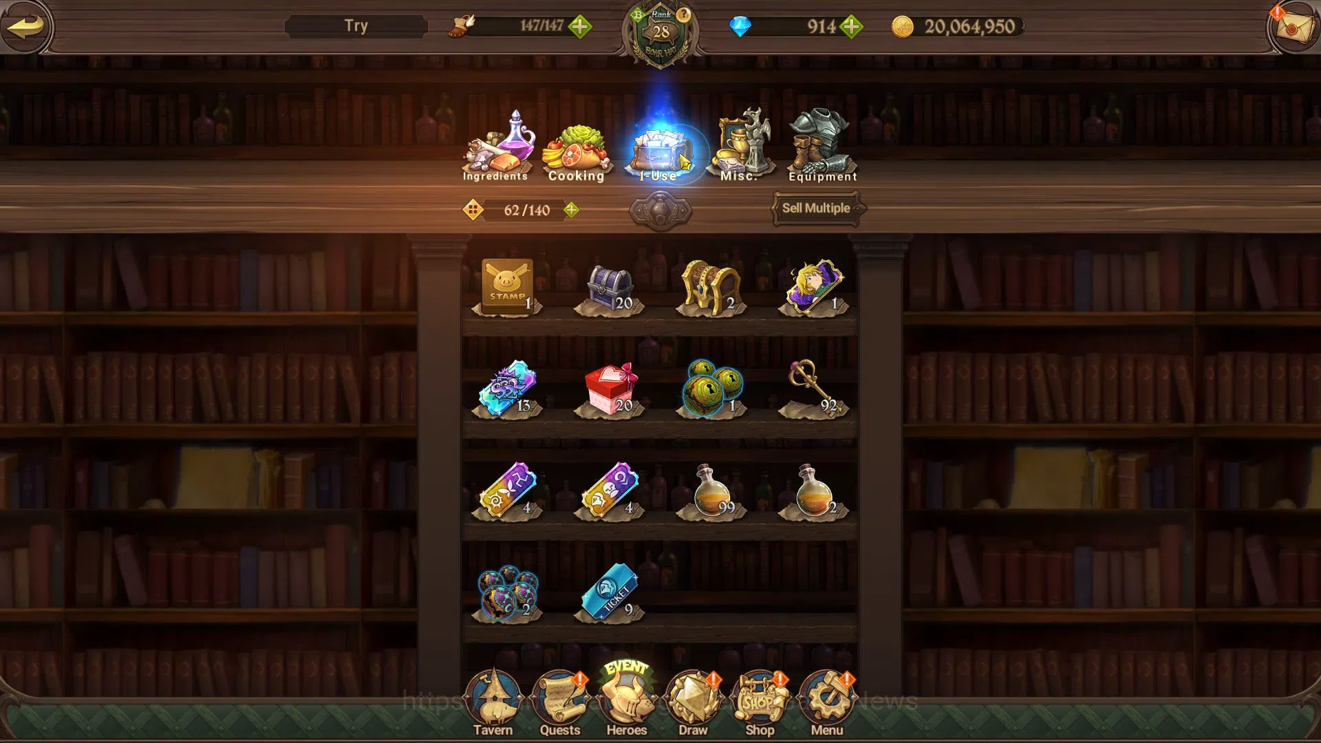 The Seven Deadly Sins: Grand Cross Accounts Starter Asia|712K CC|Starter Ch4|914 DM|2 UR| Merlin&Escanor, Demon King 11