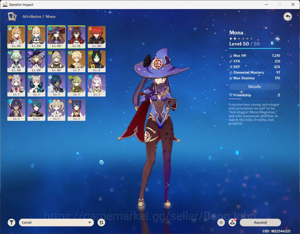 Genshin Impact Accounts ASIA | AR 27 | Escoffier, Jean, mona, Aino, Tighna image 15