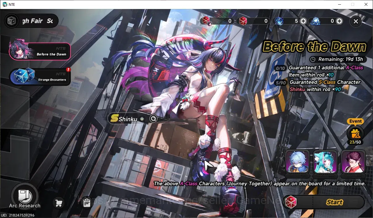 Neverness to Everness Accounts Global NA|HL 3|3 SSR[Shinku+Outfit],DaffodillA1,Hathor|2 Selector|Overcast&Underboss 9