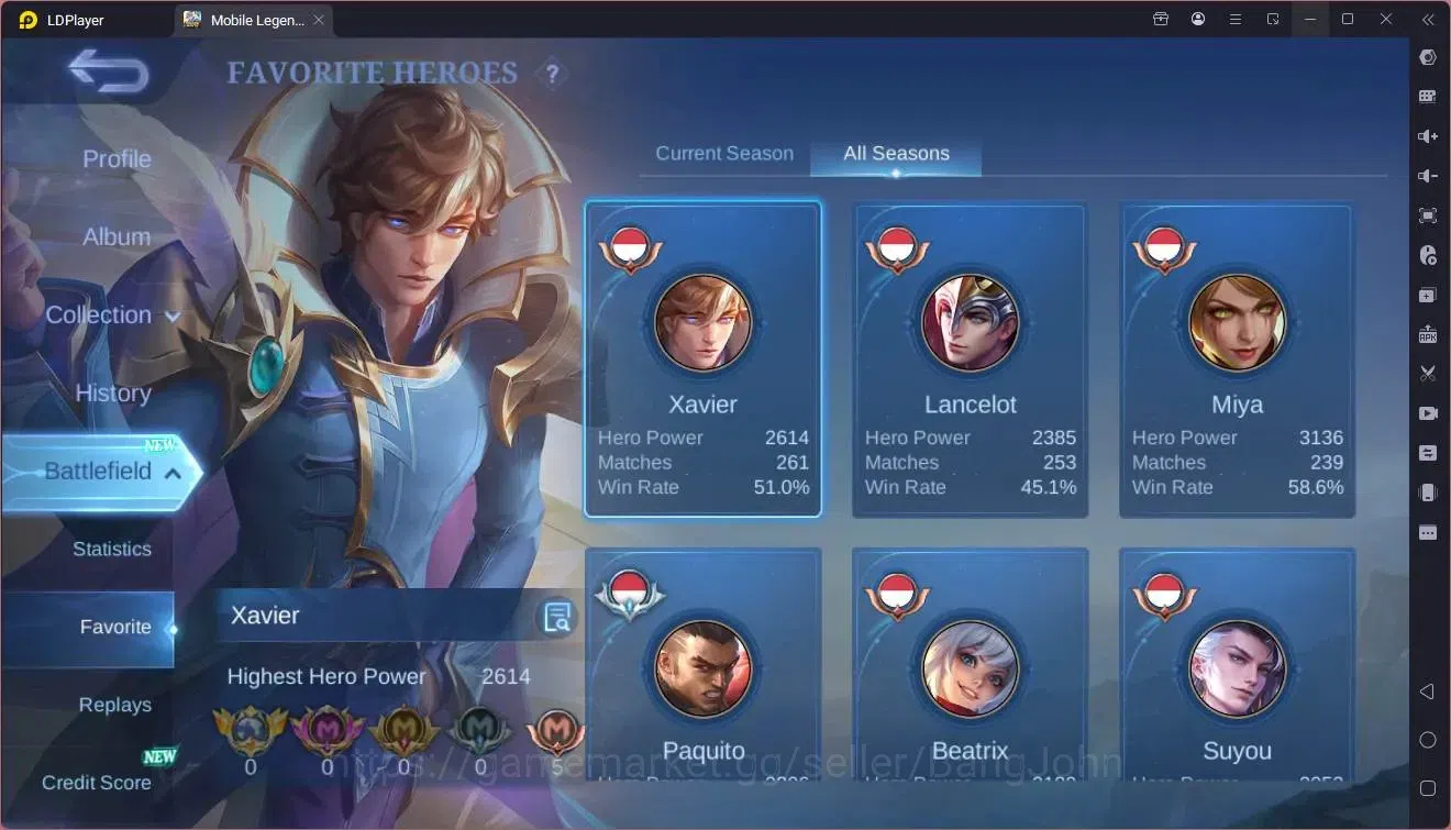 Mobile Legends: Bang Bang Accounts GLOBAL Hero 126 Skin 191|Valentine Claude|Venom Gu image 4