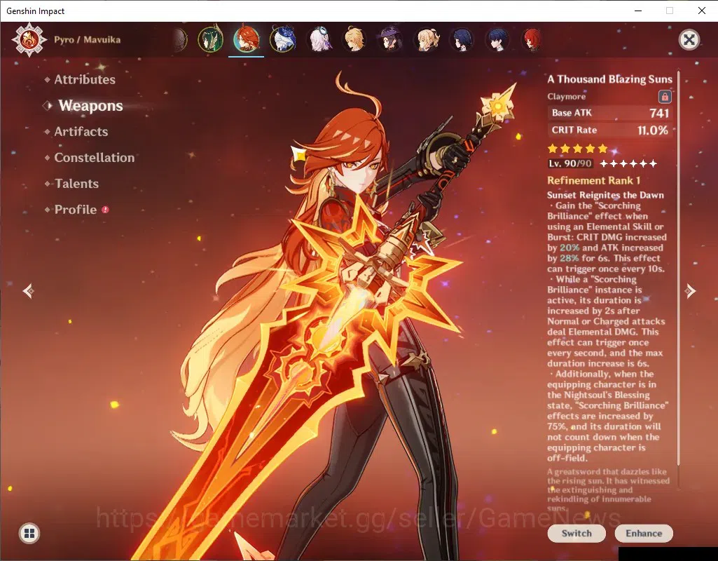 Genshin Impact Accounts ASIA|AR 56|5 Limited + 4 (*5Wep)|(Mavuika.Nefer)+S image 4