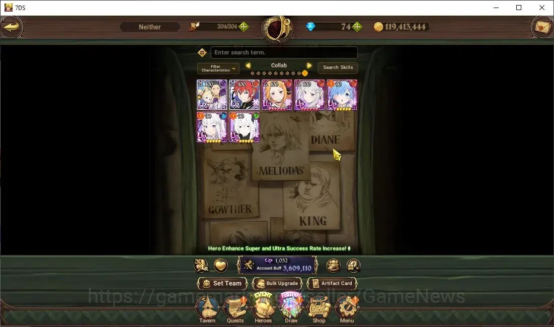 The Seven Deadly Sins: Grand Cross Accounts ASIA|3,6M CC|74 DM|6 LR+6 UR+Collab ReZero|SubaBea image 4
