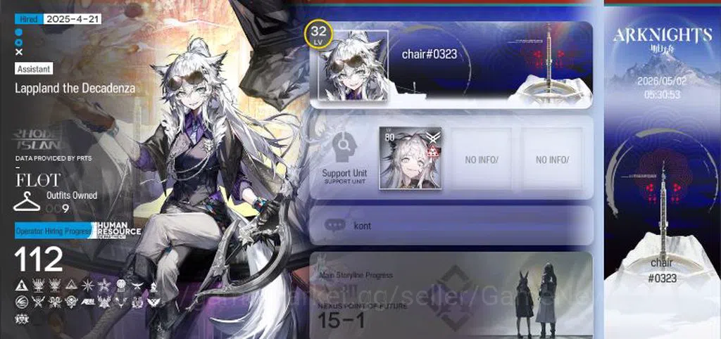 Arknights Accounts Lv 32|112 Op+9 Outfits|4k+ Oru|3 Limited|SilverAsh image 1