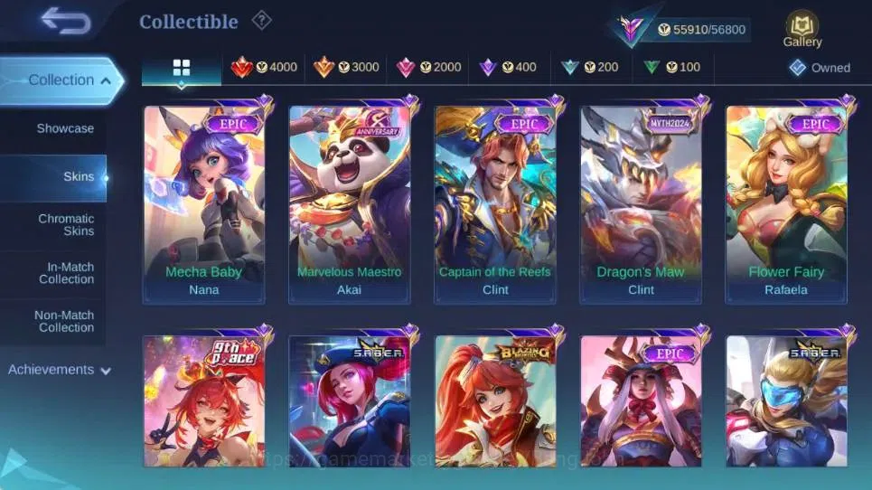 Mobile Legends: Bang Bang Accounts Global|Hero 132|Skin 262|Renowned|Collector Natali image 13
