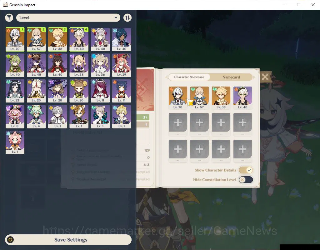 Genshin Impact Mid Game ASIA|Starter|AR 37|1 Limited +22(*4Character)|Arle image 1