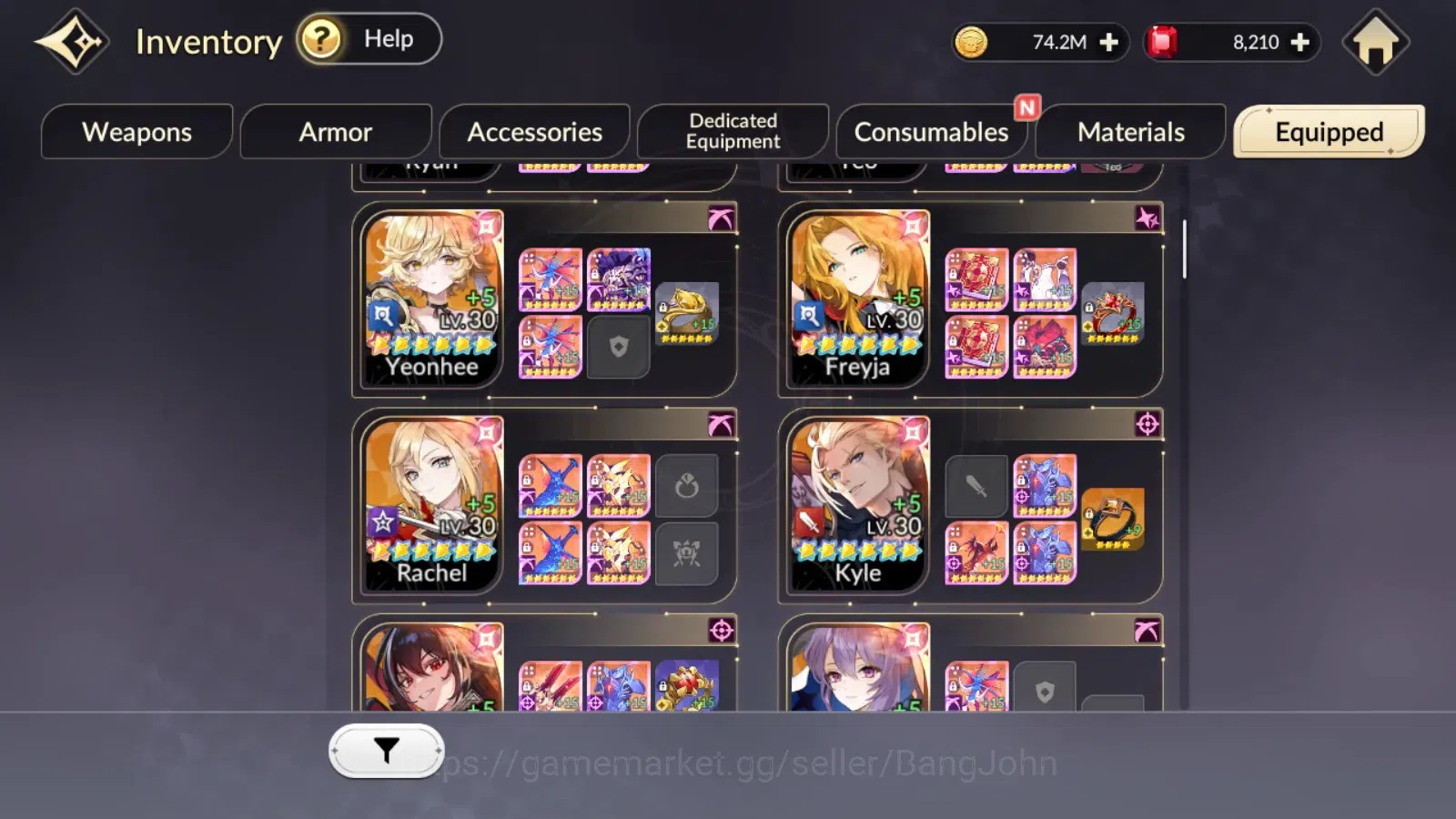 Seven Knights Re:Birth Accounts Global|FullEX7(TC1Fai,Rosie,Gelidus,Melia,Juri)33T image 11